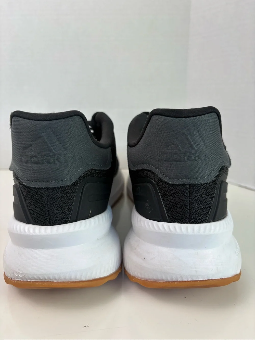 adidas Men's Black Sneakers with Gum Sole